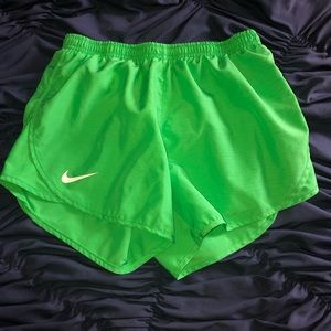 Green nike shorts